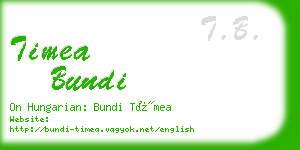 timea bundi business card